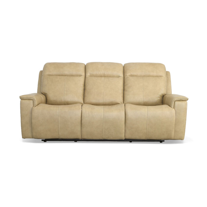 Odell - Power Reclining Sofa With Power Headrests & Lumbar - Stone