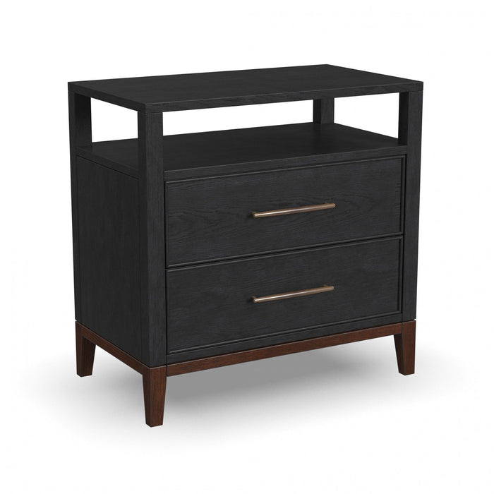 Waterfall - Nightstand - Black