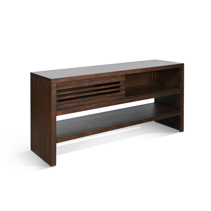 Sofa Table With Sliding Door - Coffee Bean