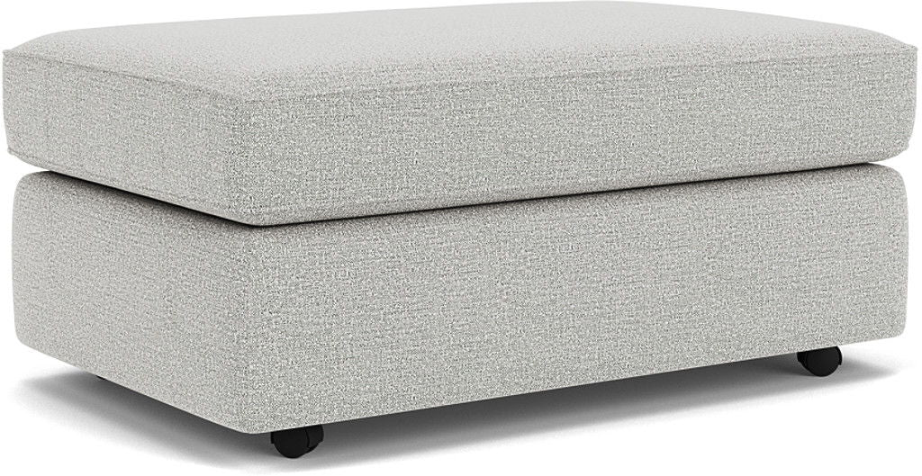 Vail - Cocktail Ottoman With Casters - Light Gray