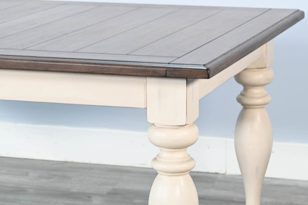Carriage House - Pasadena Rectangular Extension Dining Table - Buckskin / Marble White