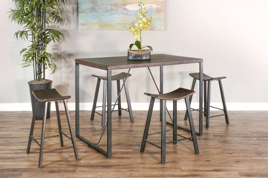 Homestead - Counter Metal Saddle Stool (Set of 2) - Tobacco Leaf