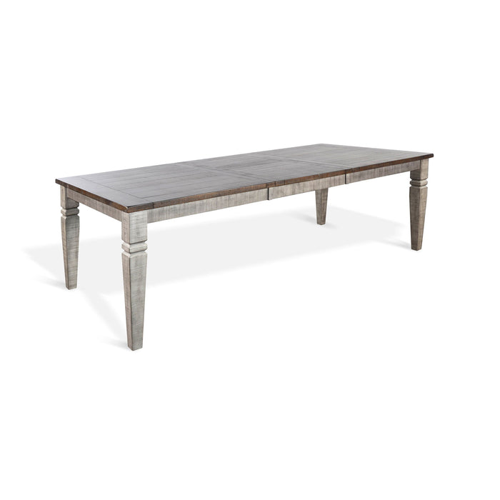 Homestead Hills - Extension Dining Table With Butterfly Leaf - Tobacco Leaf / Alpine Gray