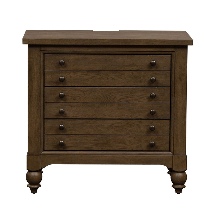 Americana Farmhouse - Bedside Chest With Charging Station