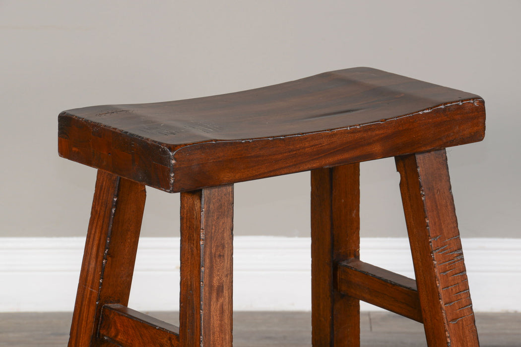 Tuscany - Saddle Seat Stool With Wood Seat