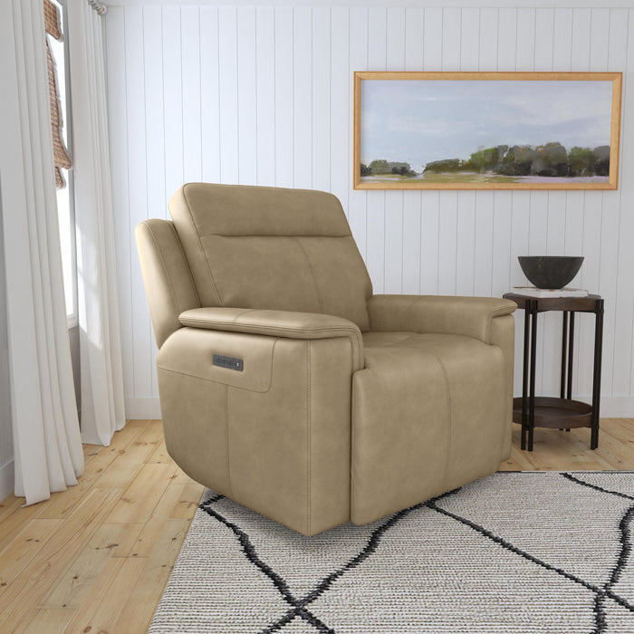 Odell - Power Recliner With Power Headrest & Lumbar - Stone