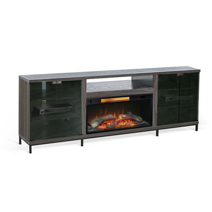 70" Media Console With Electric Fireplace