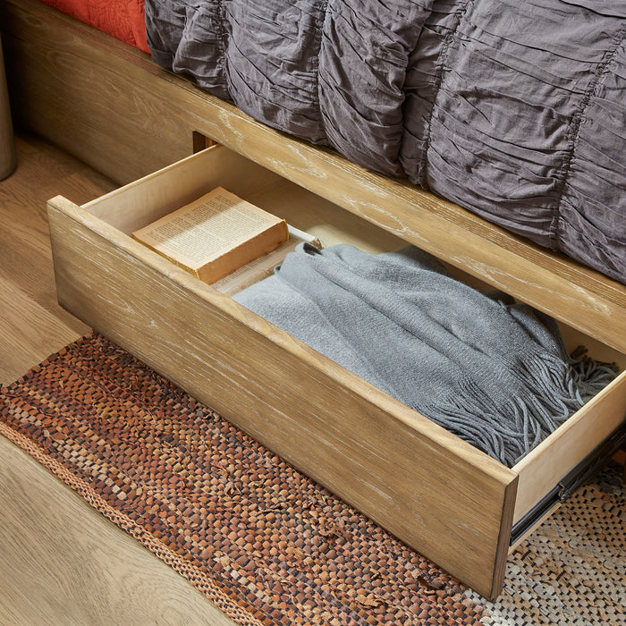 Normandy - Queen/King Storage Bed Rails - Light Brown