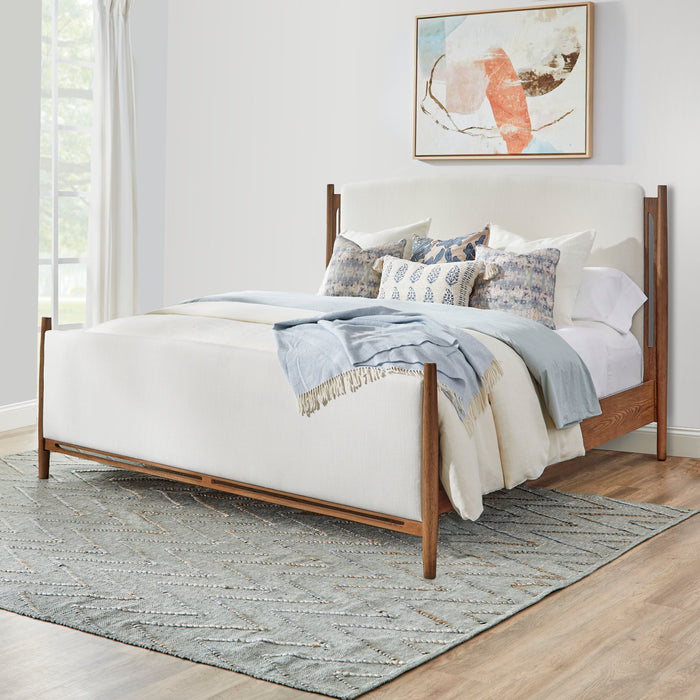 Verona - King Upholstered Bed - Dark Brown