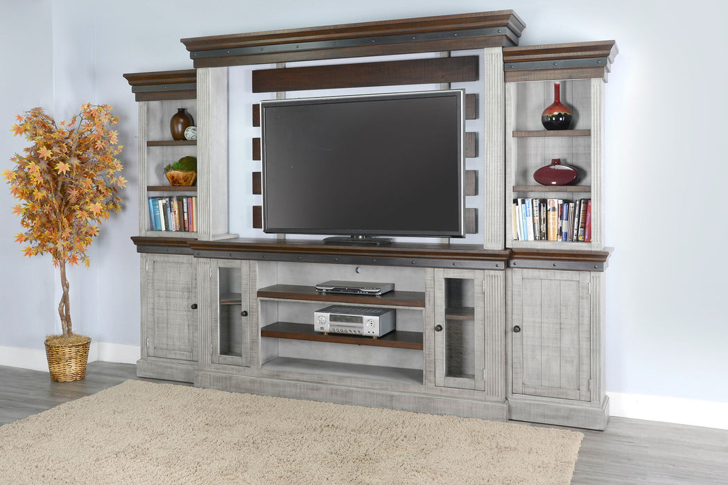 Homestead Hills - Entertainment Wall - Tobacco Leaf / Alpine Gray