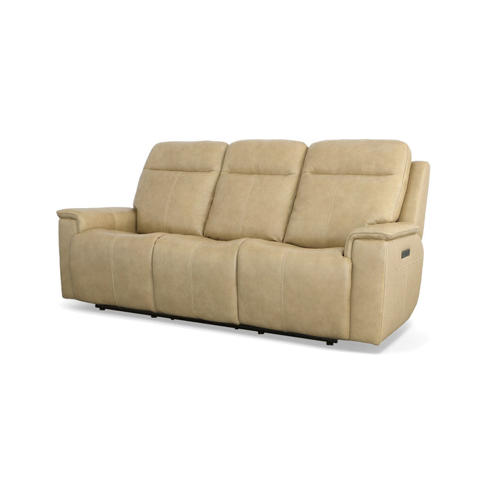 Odell - Power Reclining Sofa With Power Headrests & Lumbar - Stone