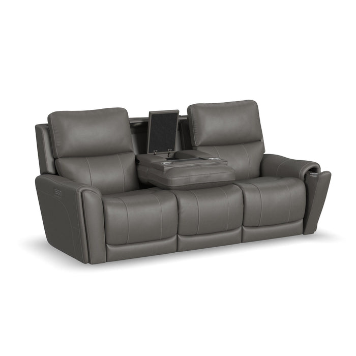 Carter - Power Reclining Sofa With Console & Power Headrests & Lumbar