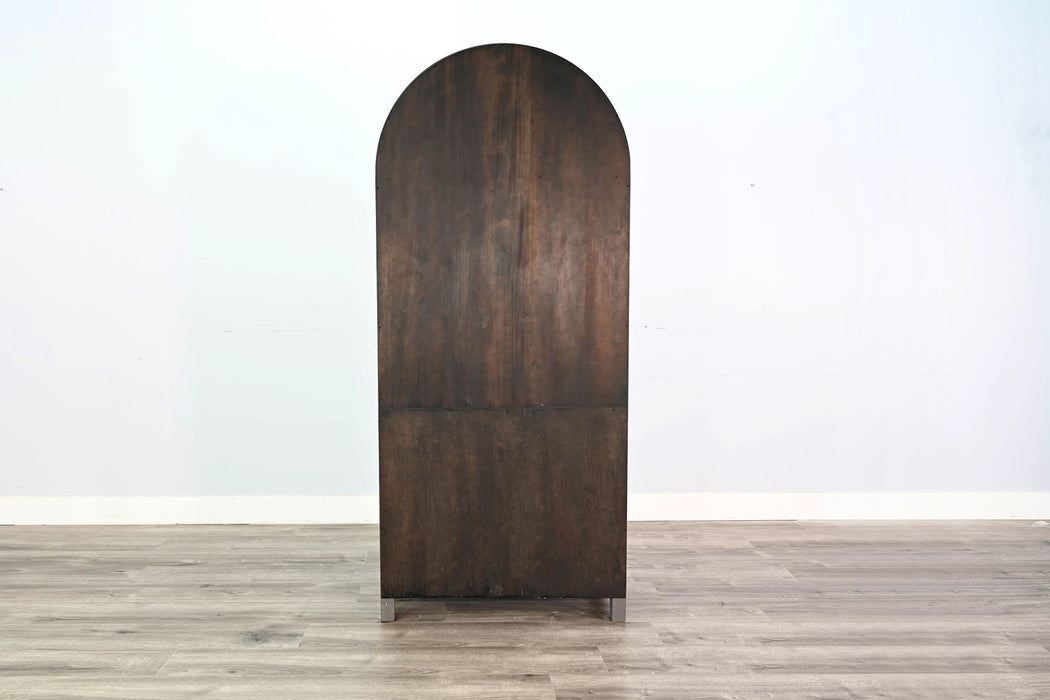 Arched Display Cabinet With Doors