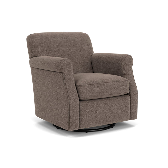 Mabel - Swivel Chair - Dark Brown
