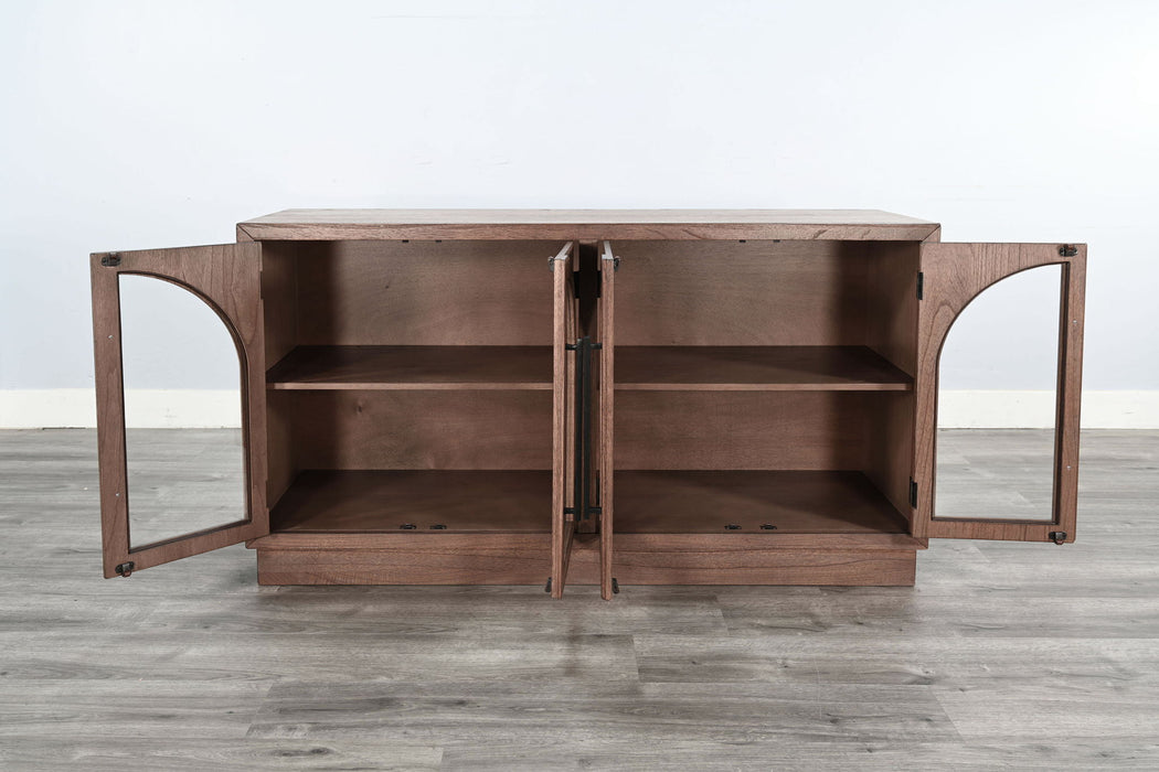 Double Arch Accent Cabinet - Cinder