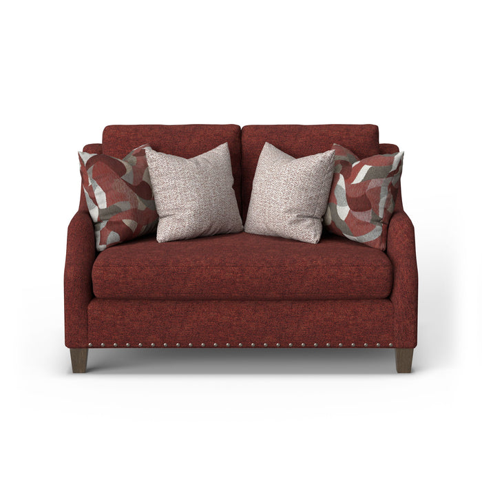 Gianna - Fabric Bench Loveseat With Nailhead Trim