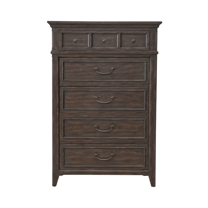 Paradise Valley - 5 Drawer Chest - Saddle Brown