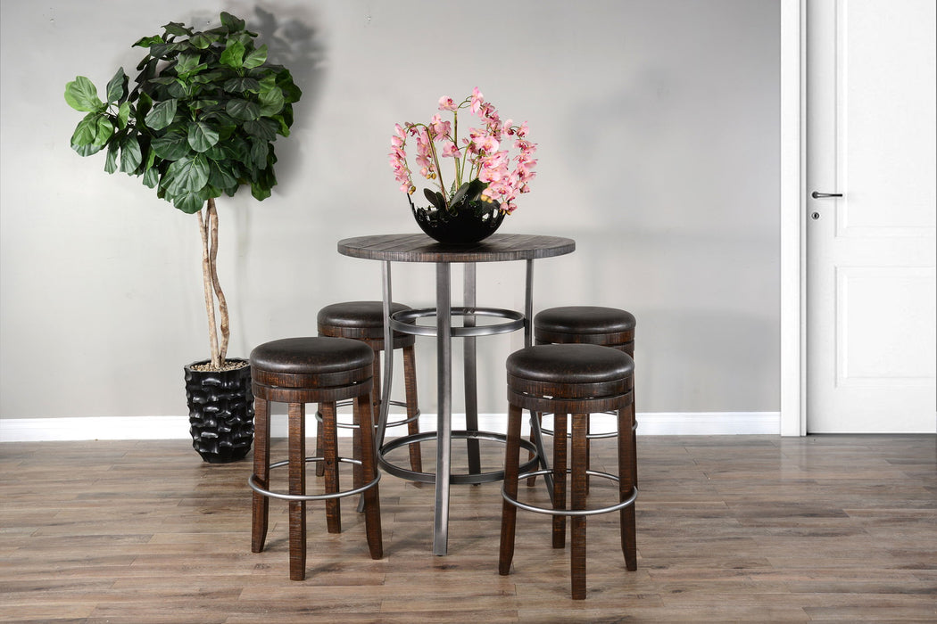 Metal Frame Round Pub Set