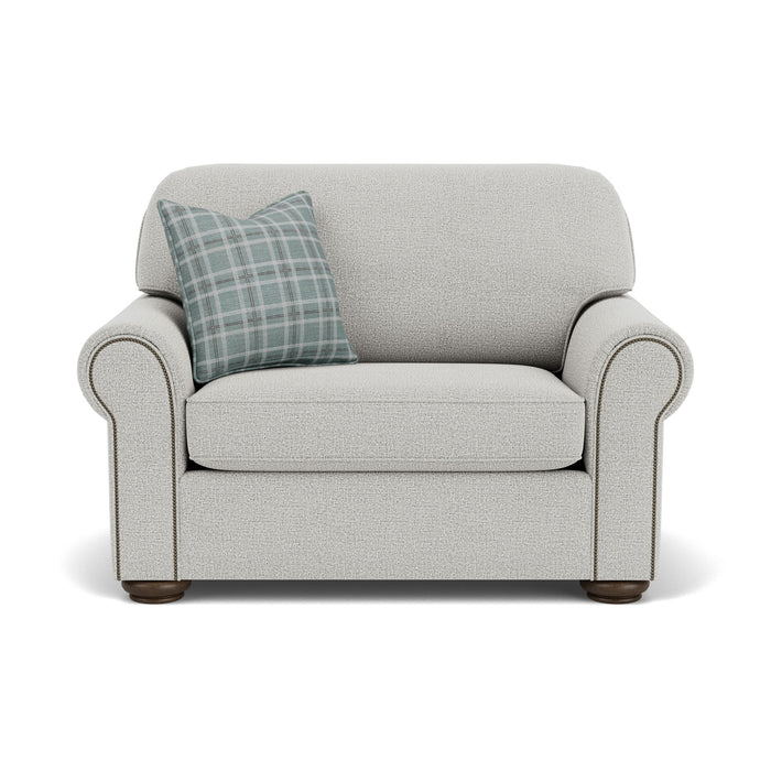 Preston - Fabric Chair And a Half With Nailhead Trim