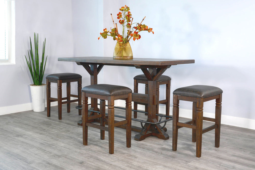 Homestead - Rectangular Upholstered Pub Table Set
