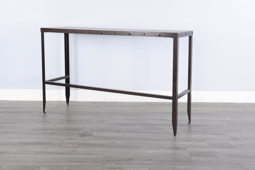 San Diego - Wood And Metal Sofa Bar Table - Antique Brown