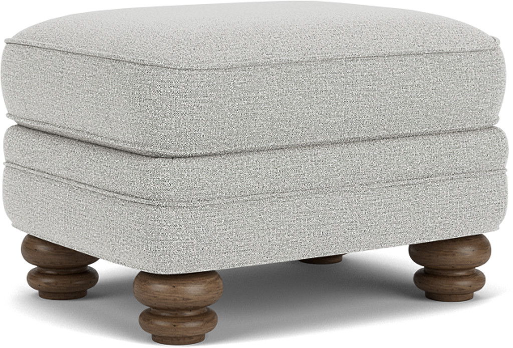 Bay Bridge - Fabric Ottoman - Light Gray