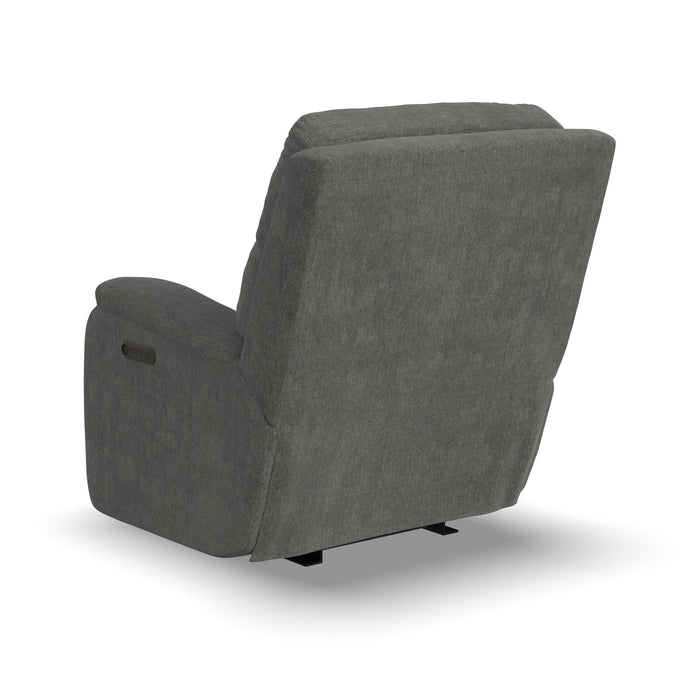 Penn - Power Rocking Recliner With Power Headrest & Lumbar - Dark Gray