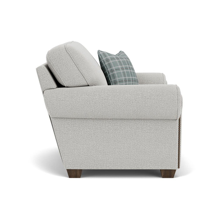 Carson - Fabric Chair, Nailhead Trim - Light Gray