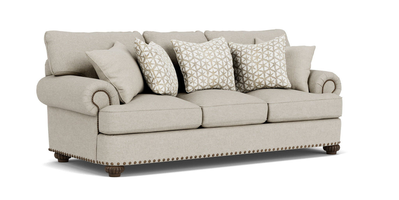 Patterson - Sofa, Nailhead Trim - Light Gray