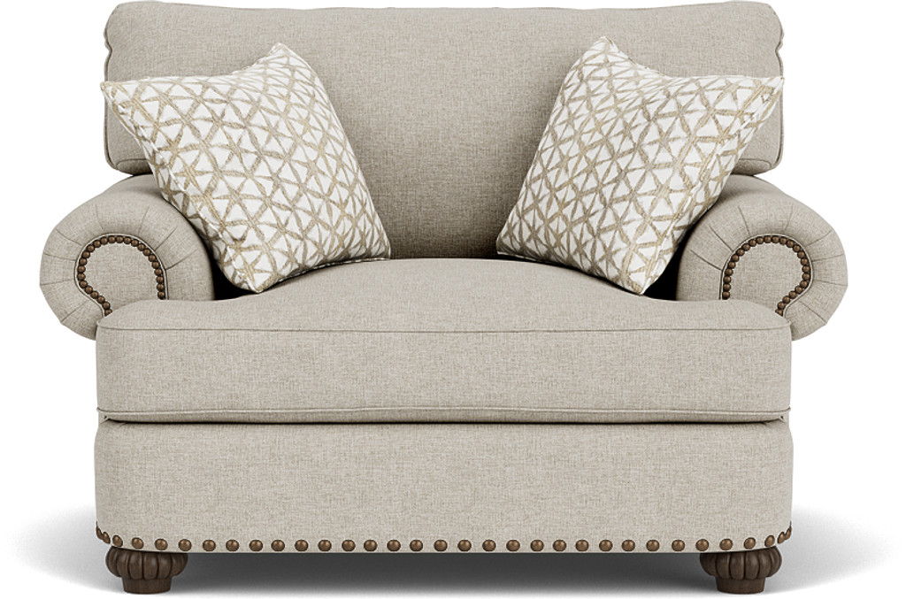 Patterson - Chair, Nailhead Trim - Light Gray