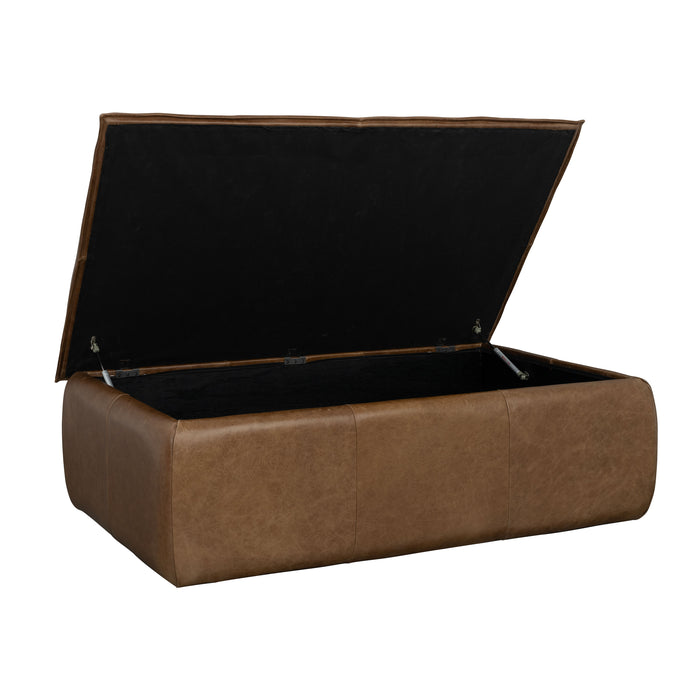 Crawford - Rectangular Storage Ottoman - Chestnut
