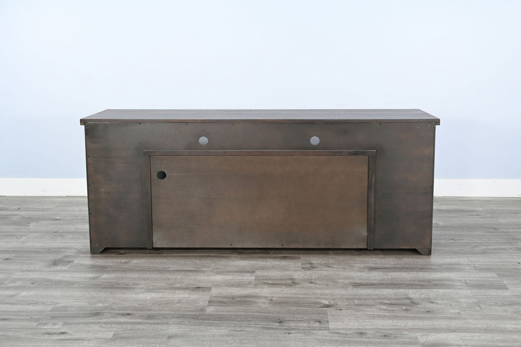 Media Console With Electric Fireplace