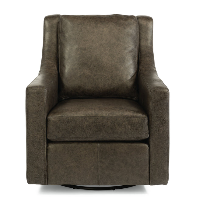 Murph - Stationary Swivel Chair - Dark Brown