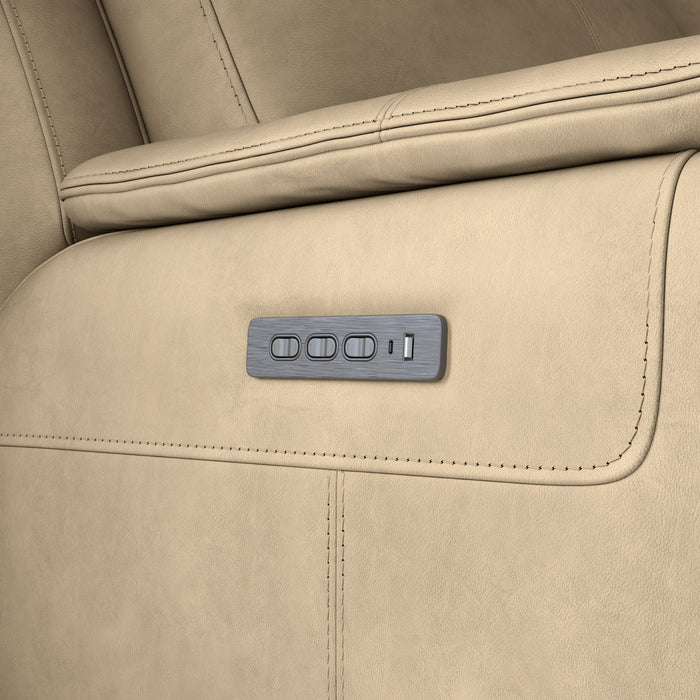 Odell - Power Recliner With Power Headrest & Lumbar - Stone