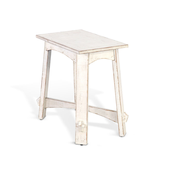 Marina - Chair Side Table - White Sand