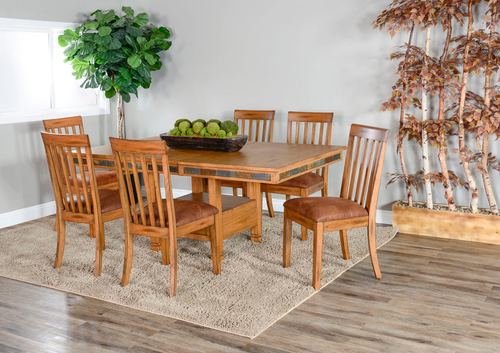 Sedona - Traditional Wood 7 Piece Dining Set - Rustic Oak
