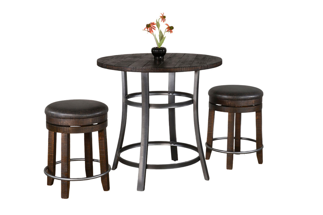 Counter Height Backless Round Stools Dining Set