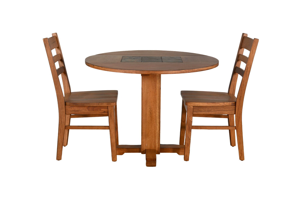 Drop Leaf Round 3 Piece Dining Set