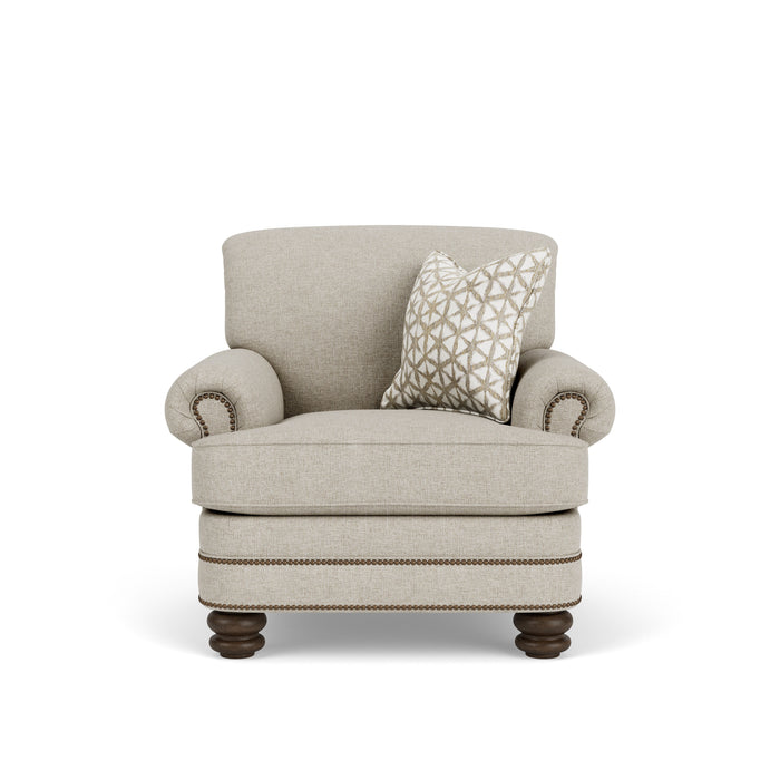 Bay Bridge - Chair, Nailhead Trim - Light Gray