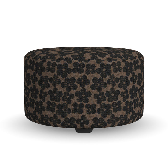Pouf - Cocktail Ottoman - Black / Dark Brown
