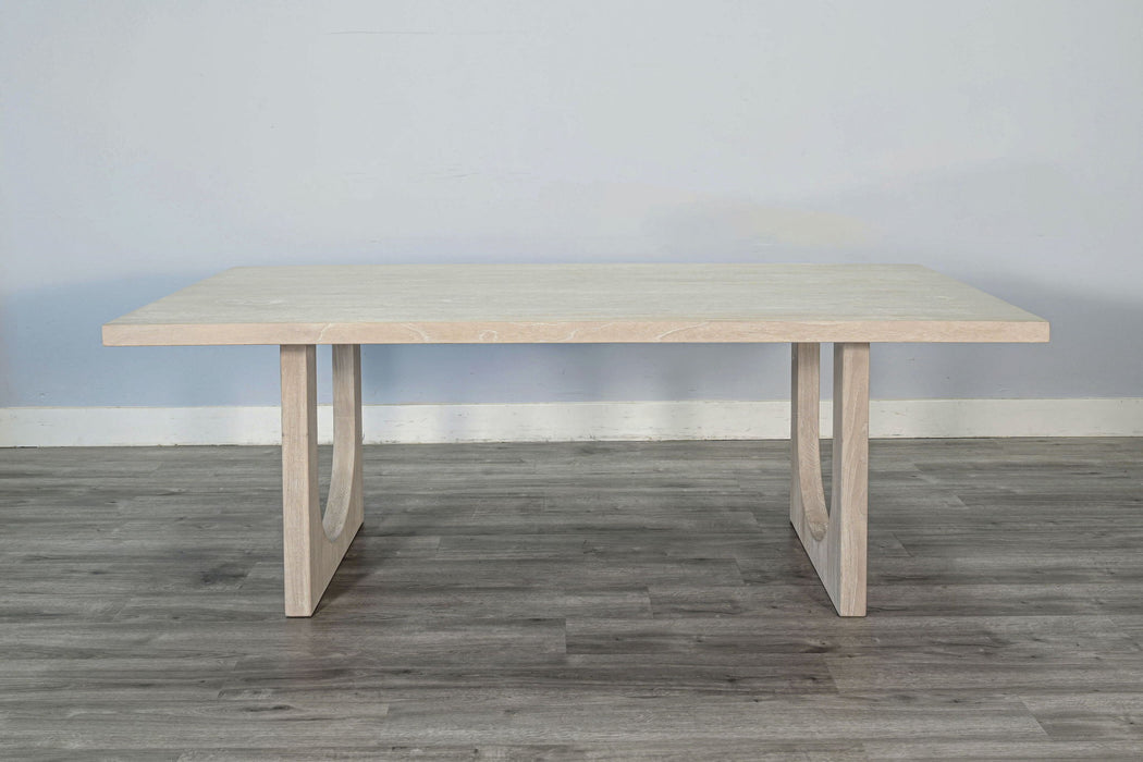 Liz - Arched Leg Dining Table - Bergen Oak