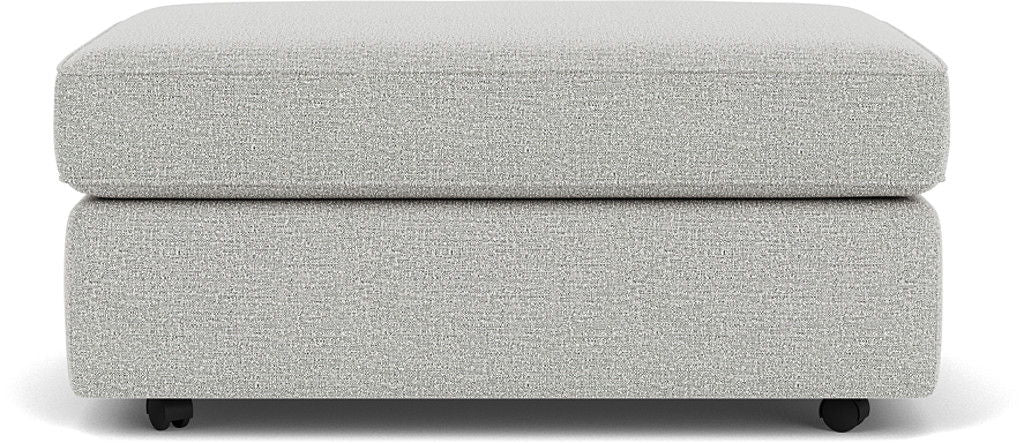 Vail - Cocktail Ottoman With Casters - Light Gray