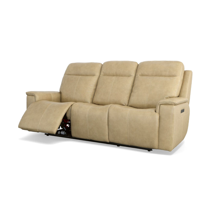 Odell - Power Reclining Sofa With Power Headrests & Lumbar - Stone