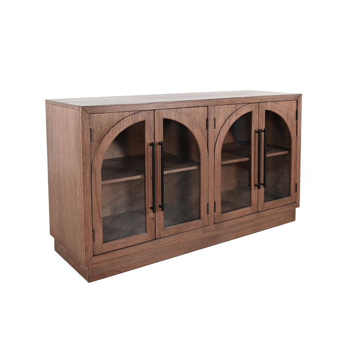 Double Arch Accent Cabinet - Cinder