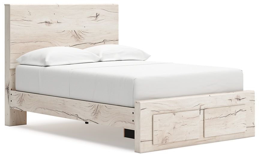 Full Panel Storage Bed with Mirrored Dresser