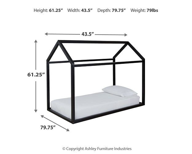 Flannibrook Twin House Bed Frame