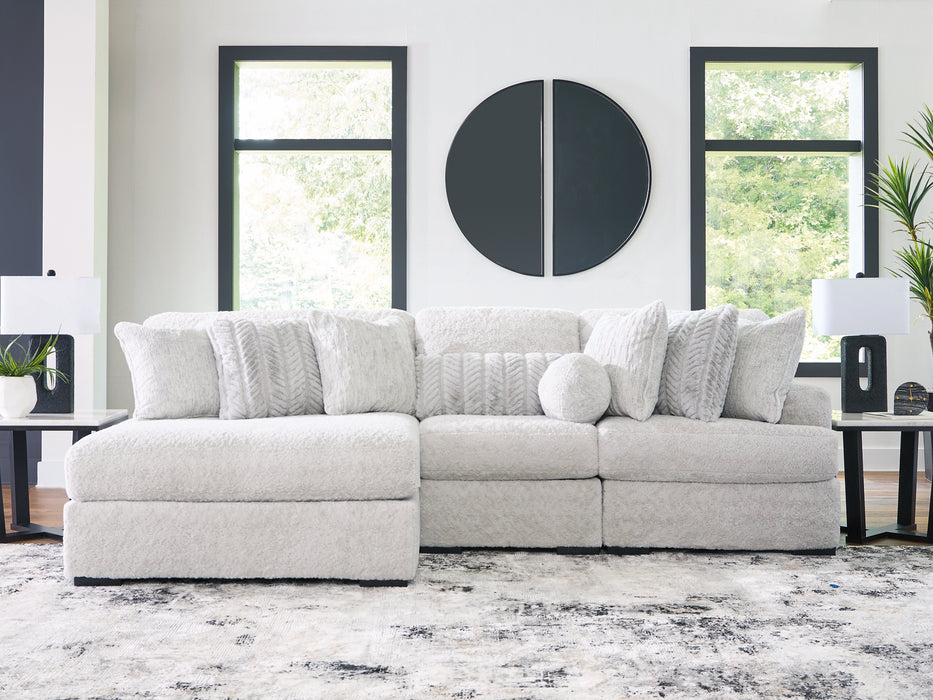 Cuddle Plush 3-Piece Sectional with Chaise