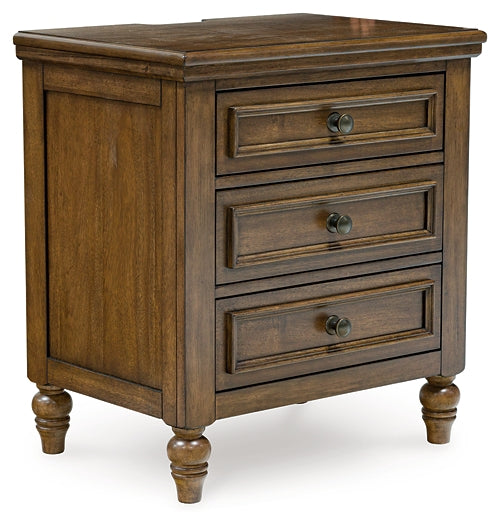Sturlayne Queen Upholstered Panel Bed with Mirrored Dresser, Chest and Nightstand