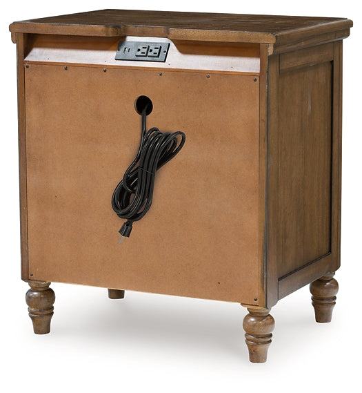 Sturlayne Queen Upholstered Panel Bed with Mirrored Dresser, Chest and Nightstand