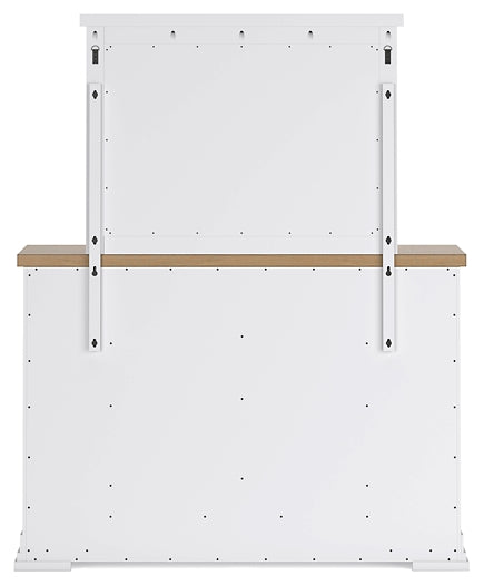 Ashbryn Queen Panel Storage Bed with Mirrored Dresser and Chest